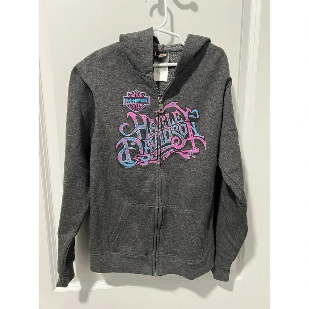 Harley Davidson Zip-Up Hoodie House of Harley Dayton Ohio Size Large Children's